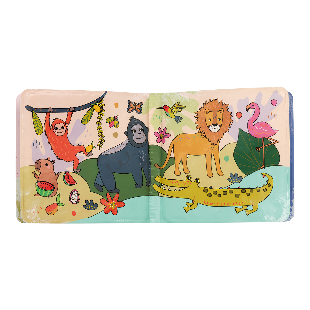 Colour Changing Reusable Bath Book Toy - Jungle design