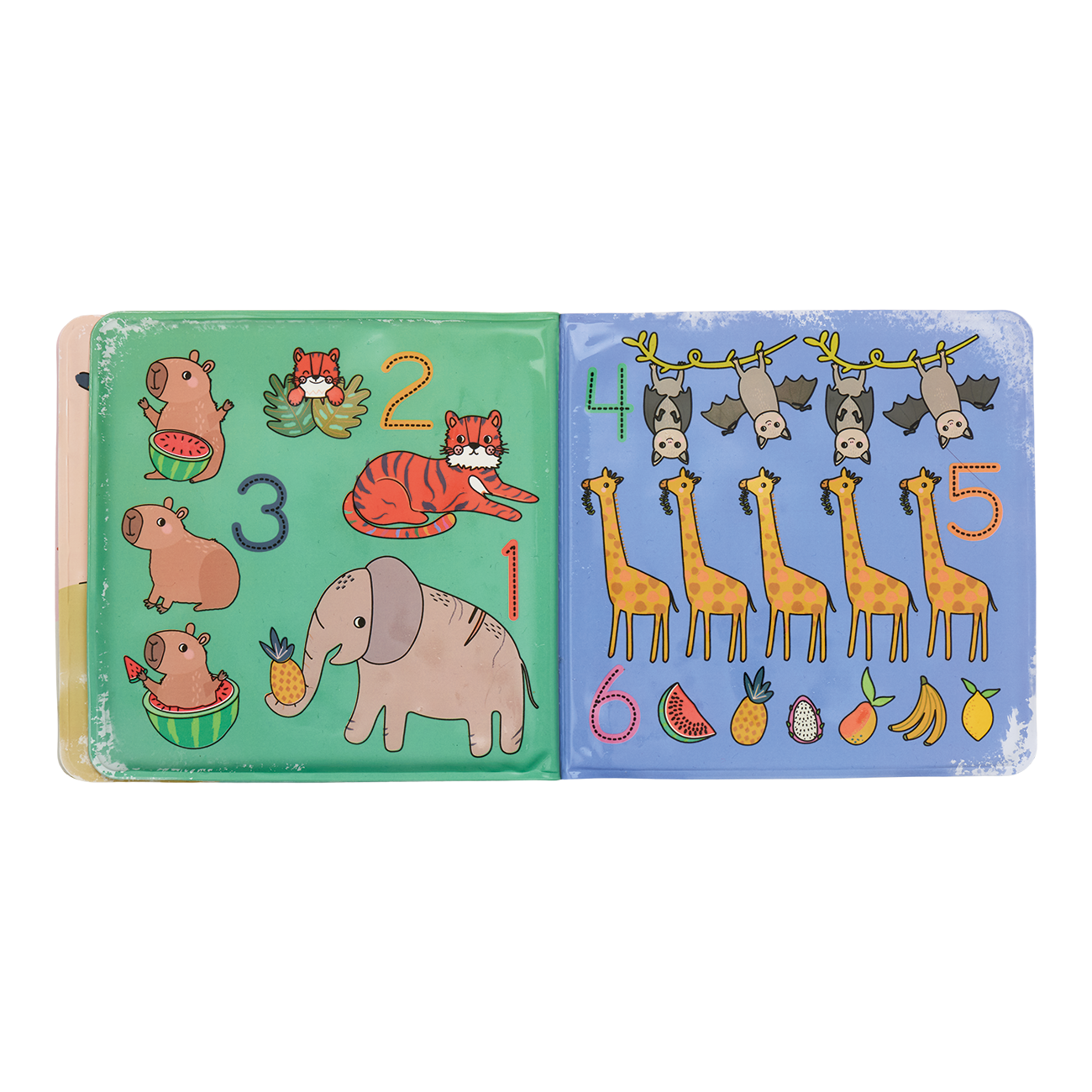 Colour Changing Reusable Bath Book Toy - Jungle design