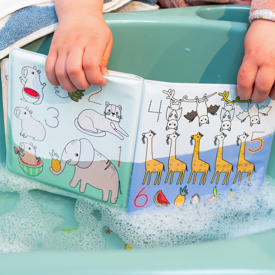 Colour Changing Reusable Bath Book Toy - Jungle design