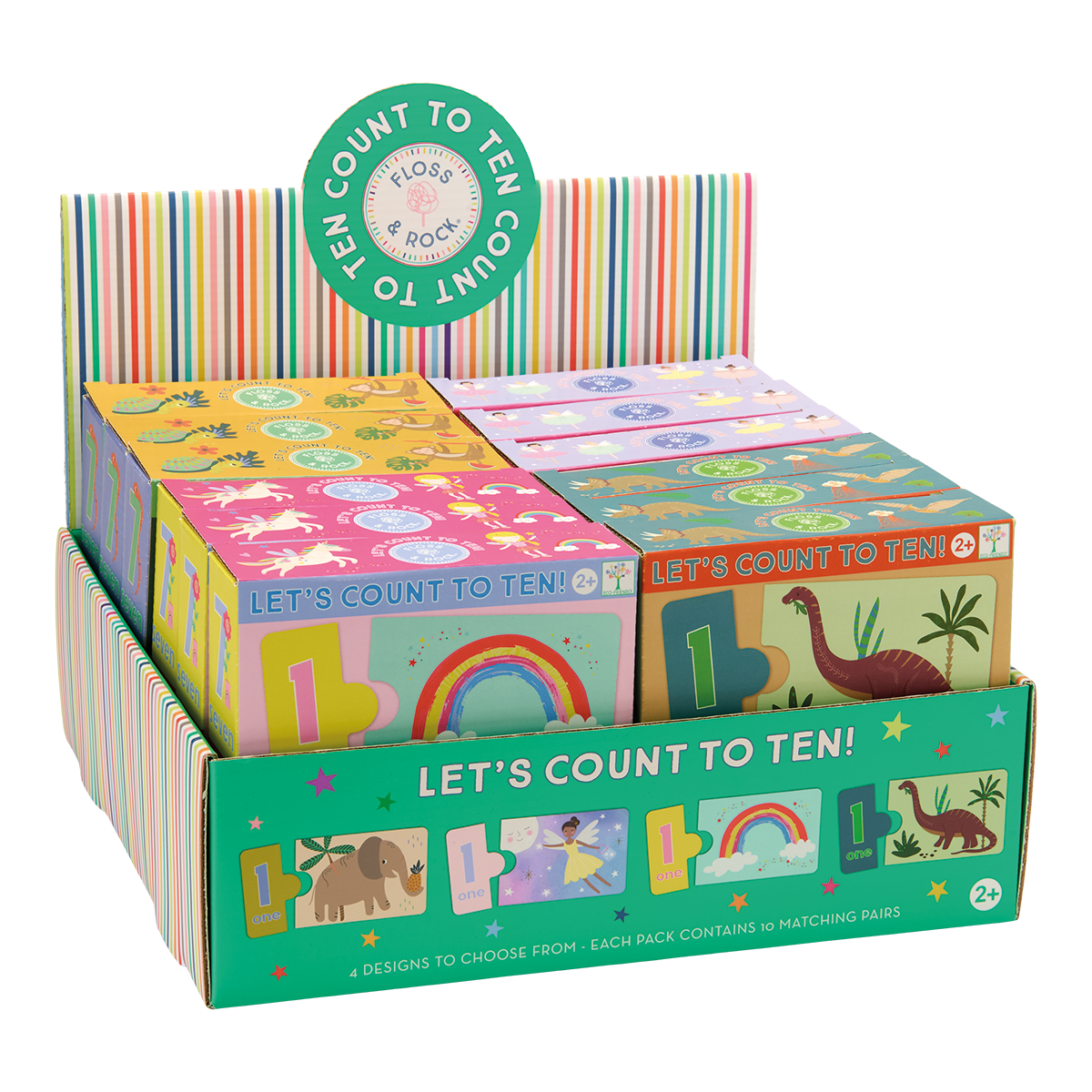 Count to ten game - children's educational travel toy game