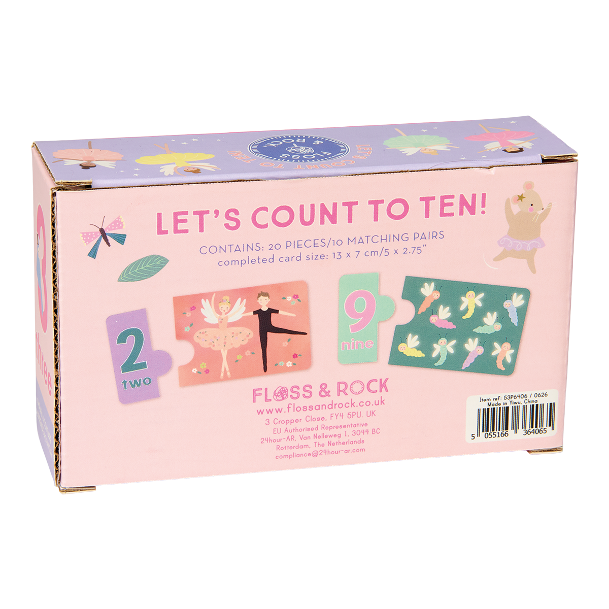 Count to ten game - children's educational travel toy game - Enchanted design