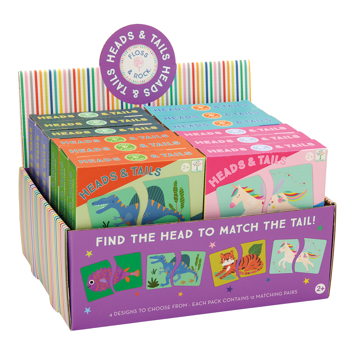 Heads & Tails game - children's educational travel toy game 