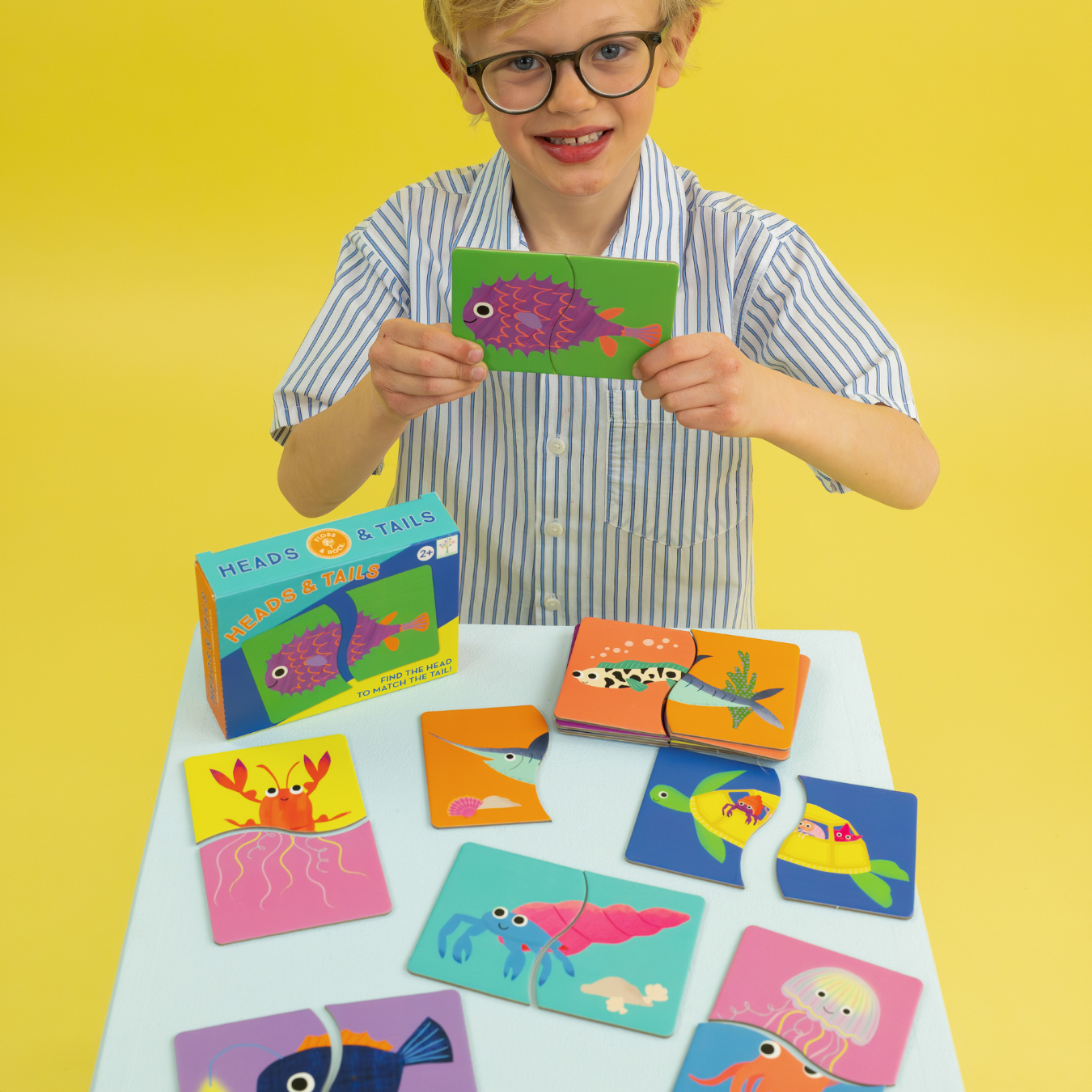 Heads & Tails game - children's educational travel toy game 