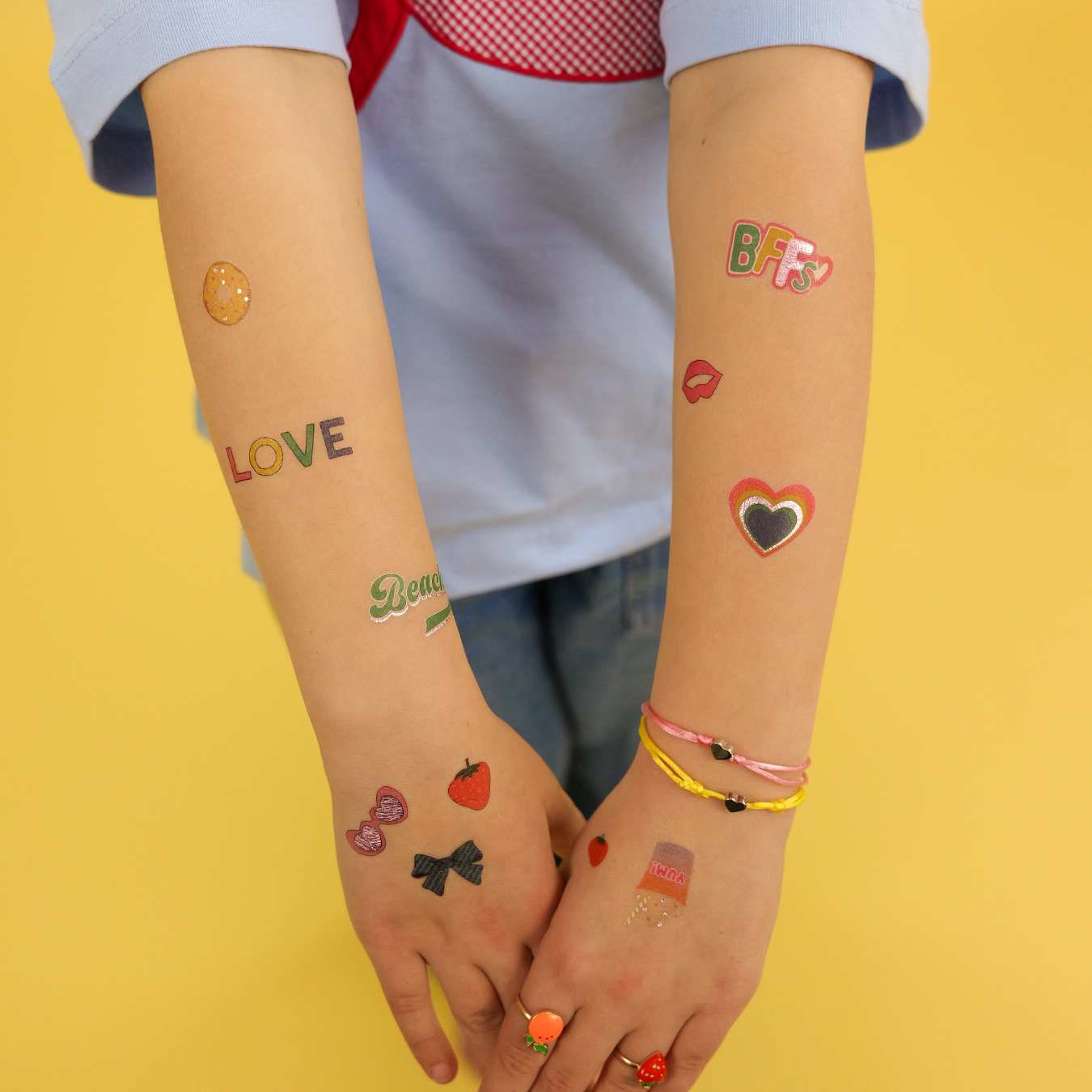 Temporary Tattoos with foiling design - Fashion Friends design