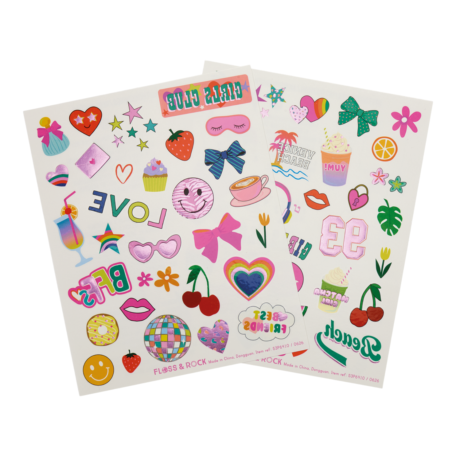 Temporary Tattoos with foiling design - Fashion Friends design