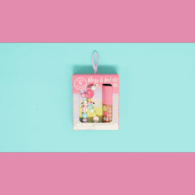 Peach flavoured lip gloss with charm