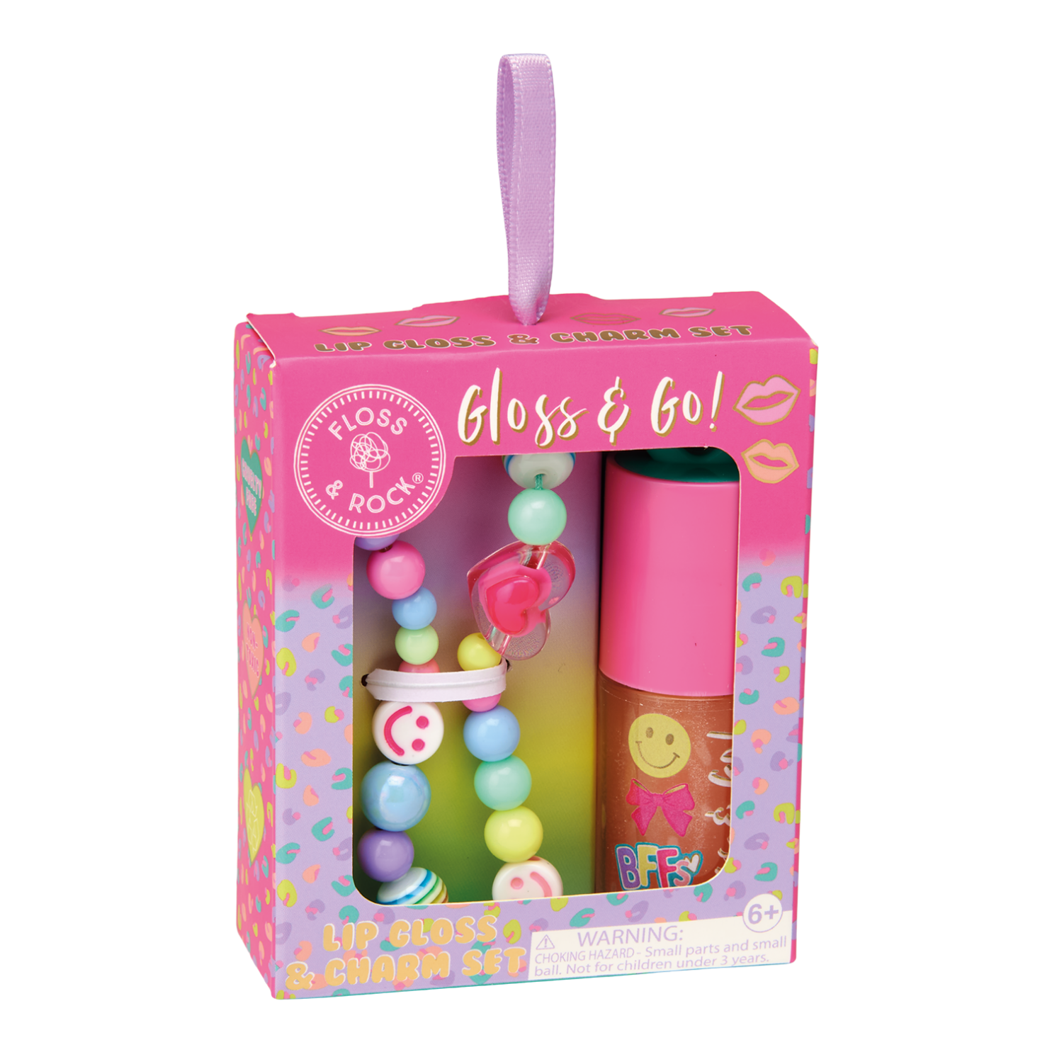 Peach flavoured lip gloss with charm