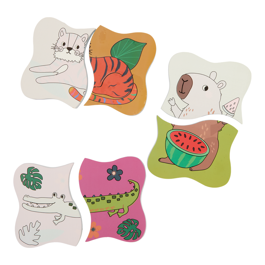 Colour Changing Reusable Bath Puzzle Toy - Jungle design