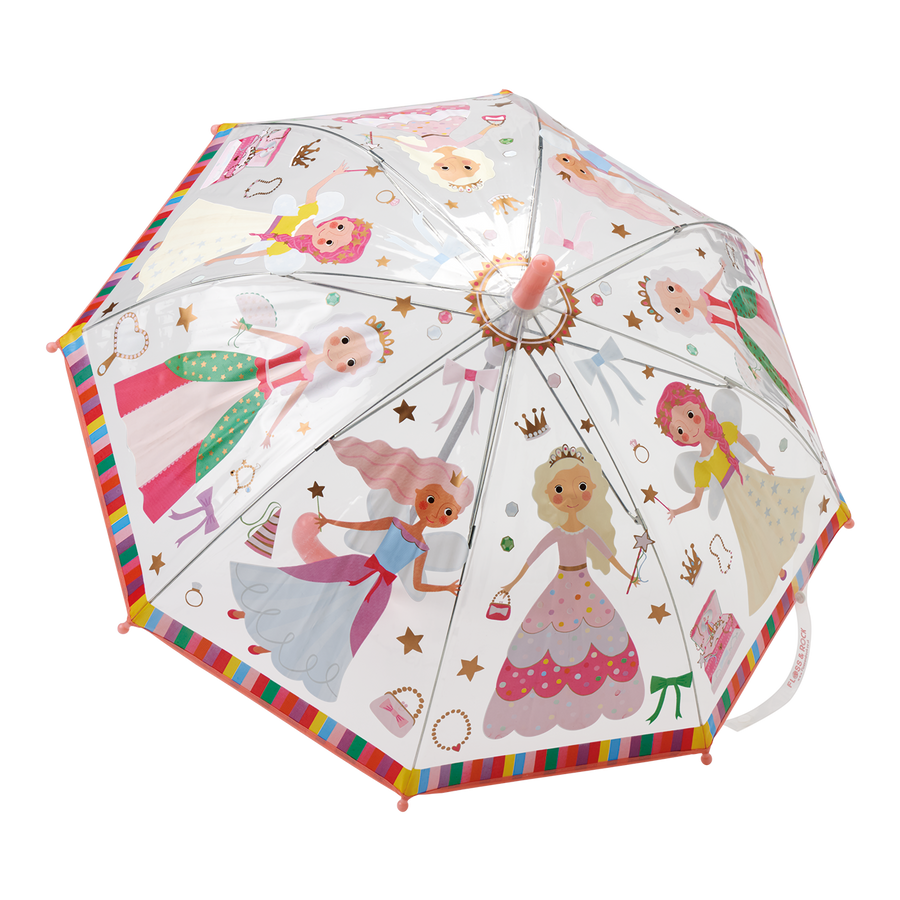 Colour changing umbrella - princess transparent design
