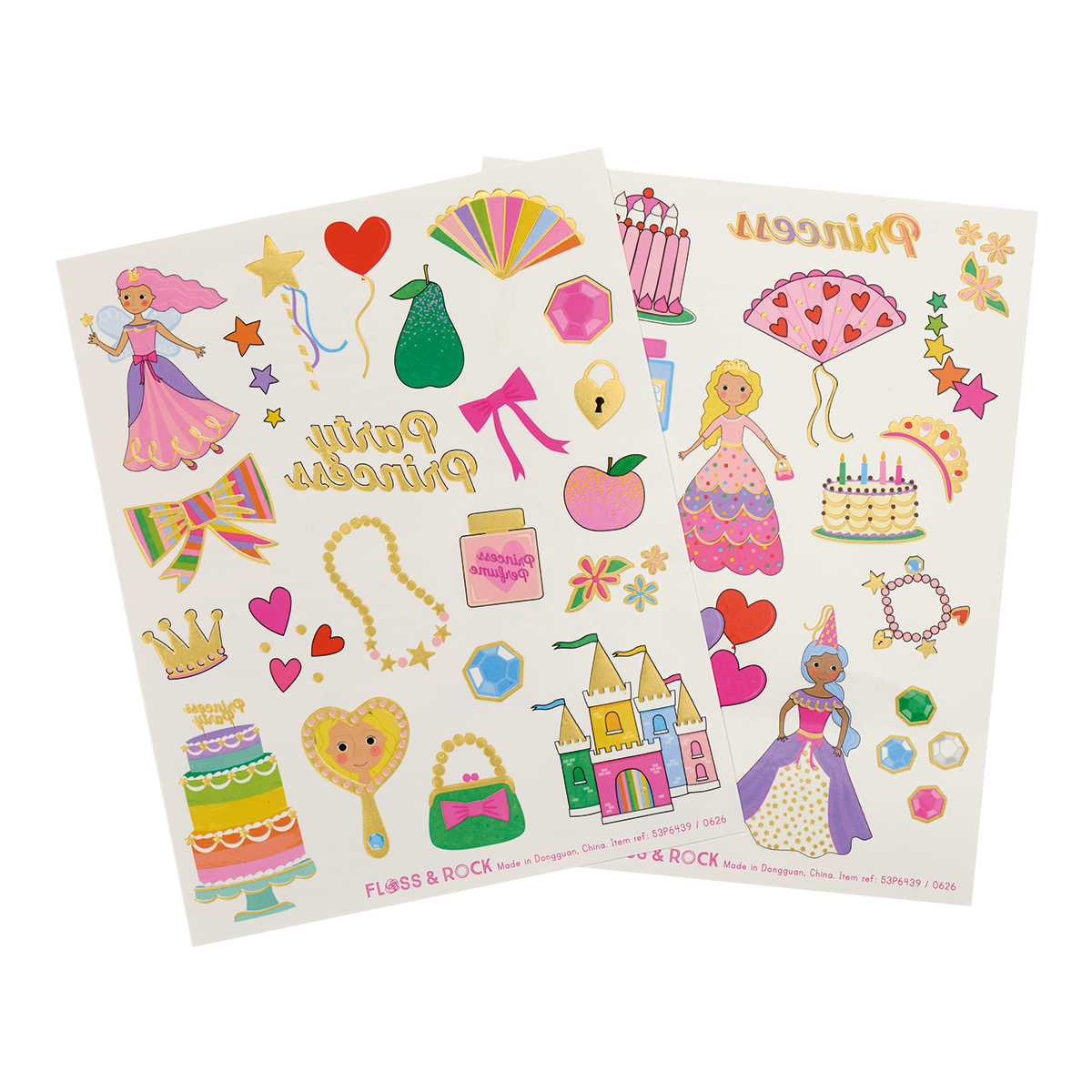 Temporary Tattoos with foiling design - Princess design