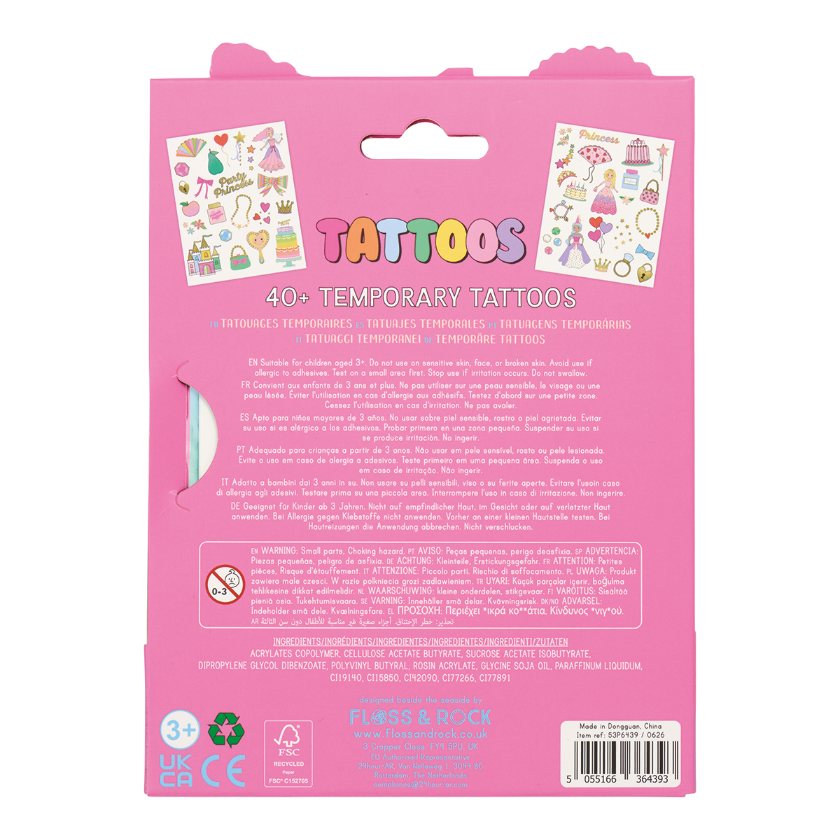 Temporary Tattoos with foiling design - Princess design