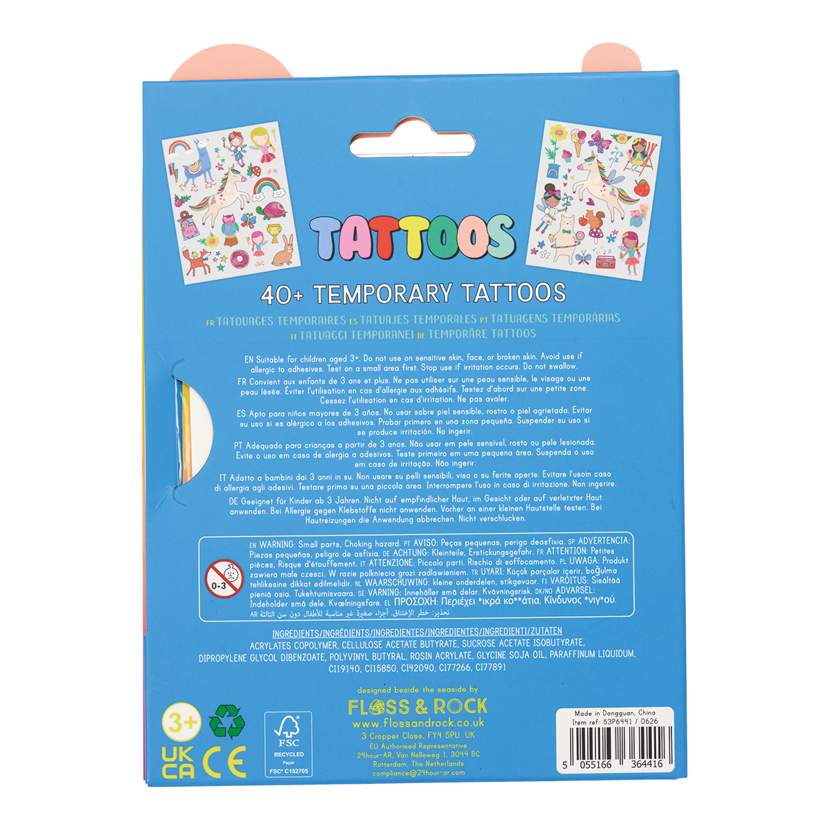 Temporary Tattoos with foiling design - Rainbow Fairy design