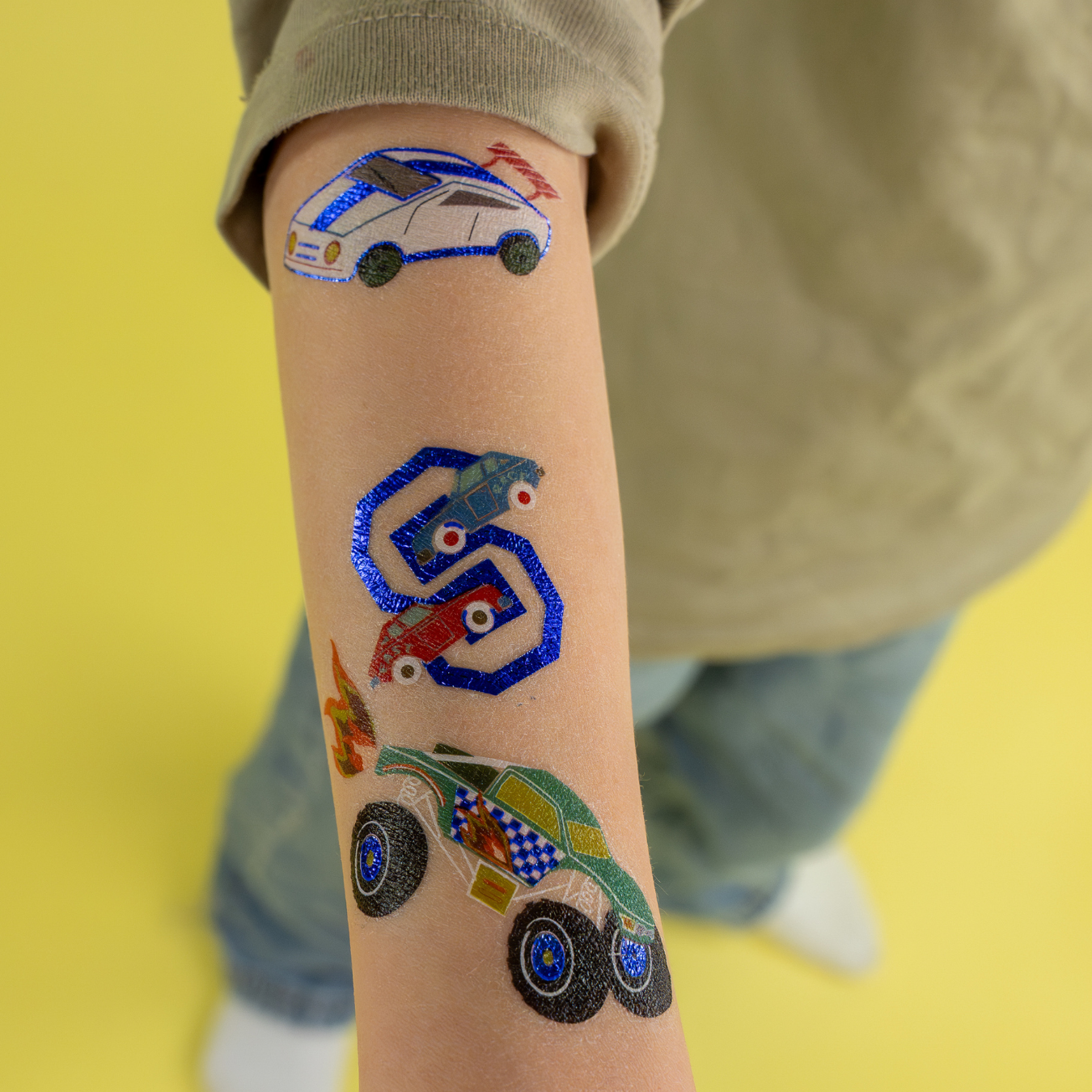 Temporary Tattoos with foiling design - Cars design