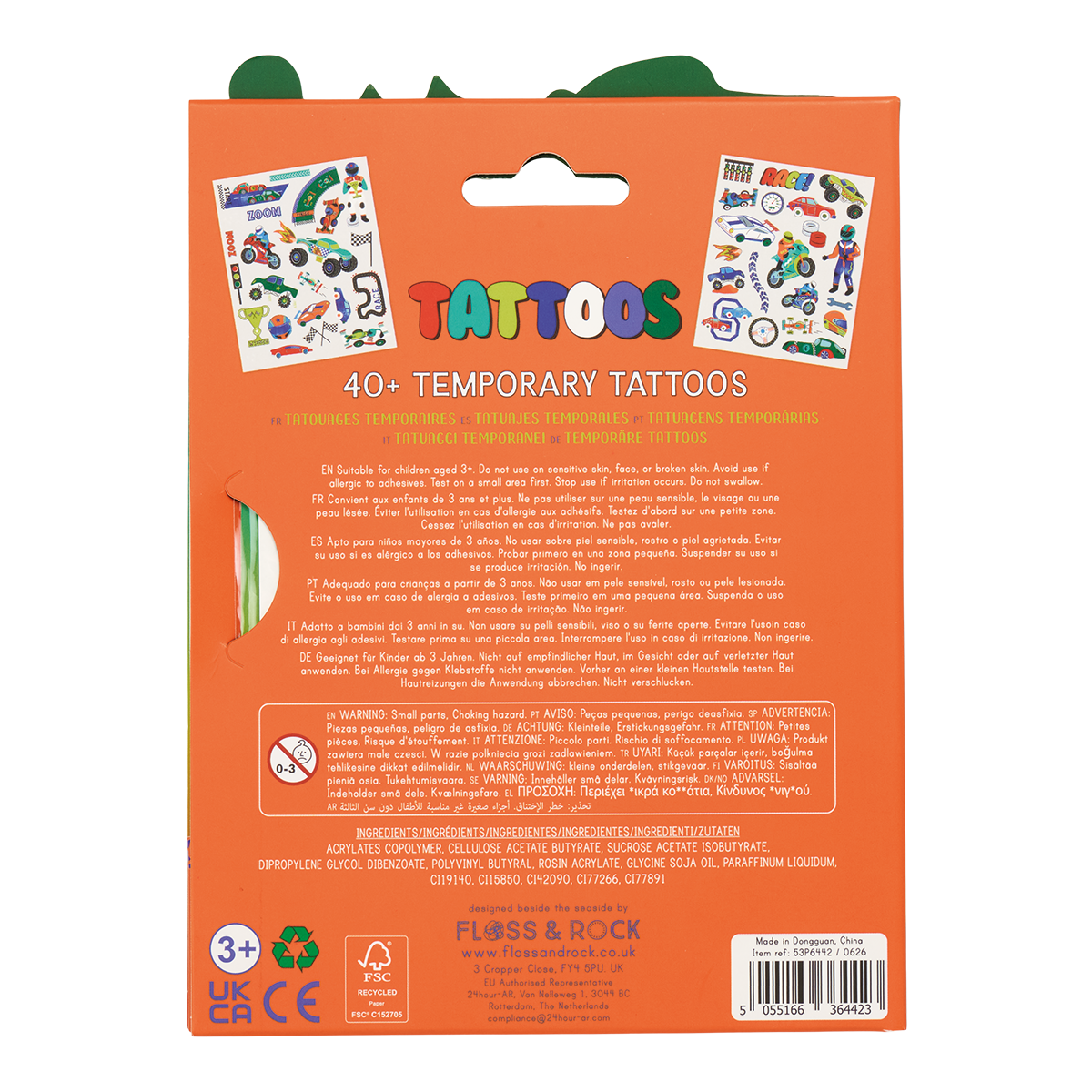 Temporary Tattoos with foiling design - Cars design
