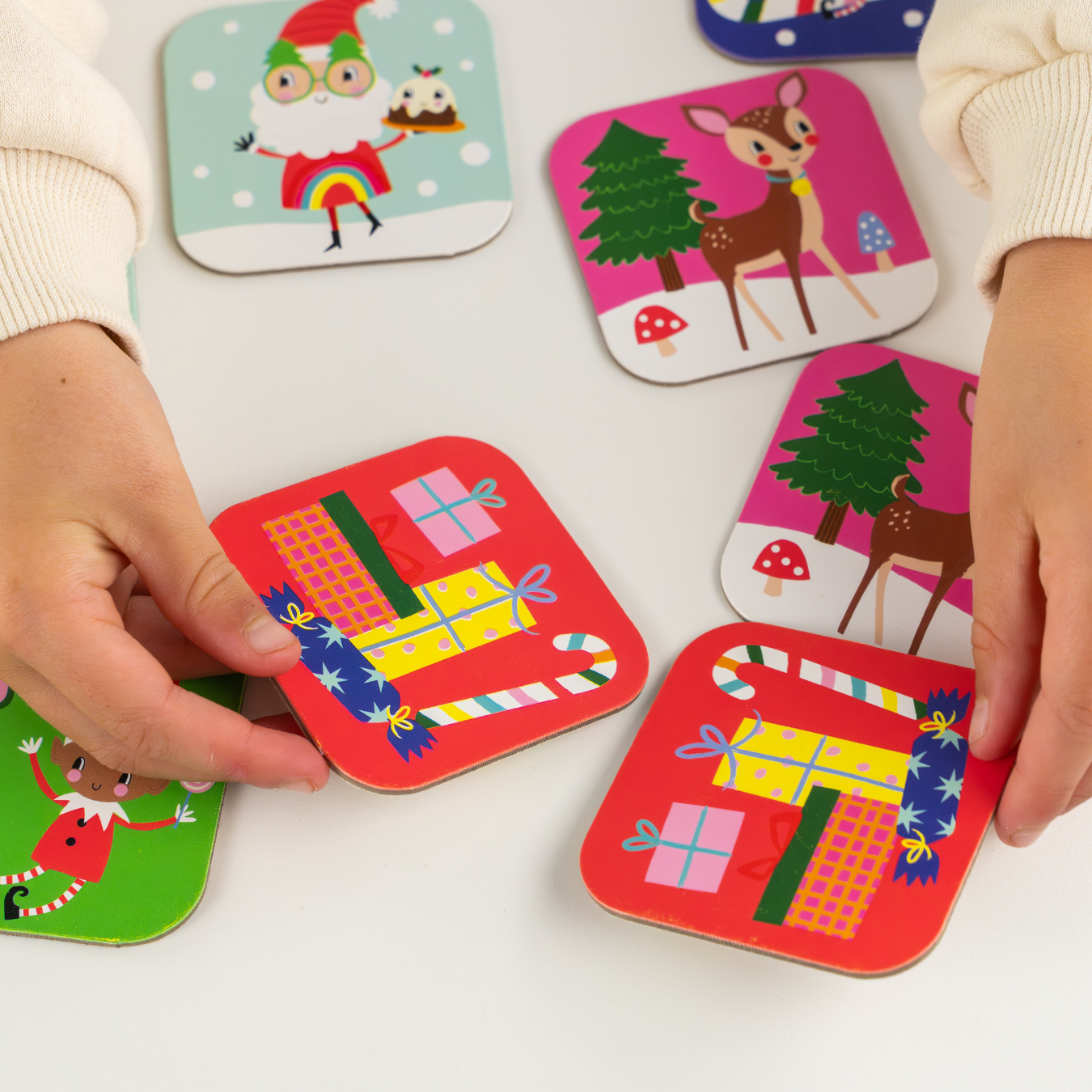 Memory Match (Christmas design) - fun educational travel game for children