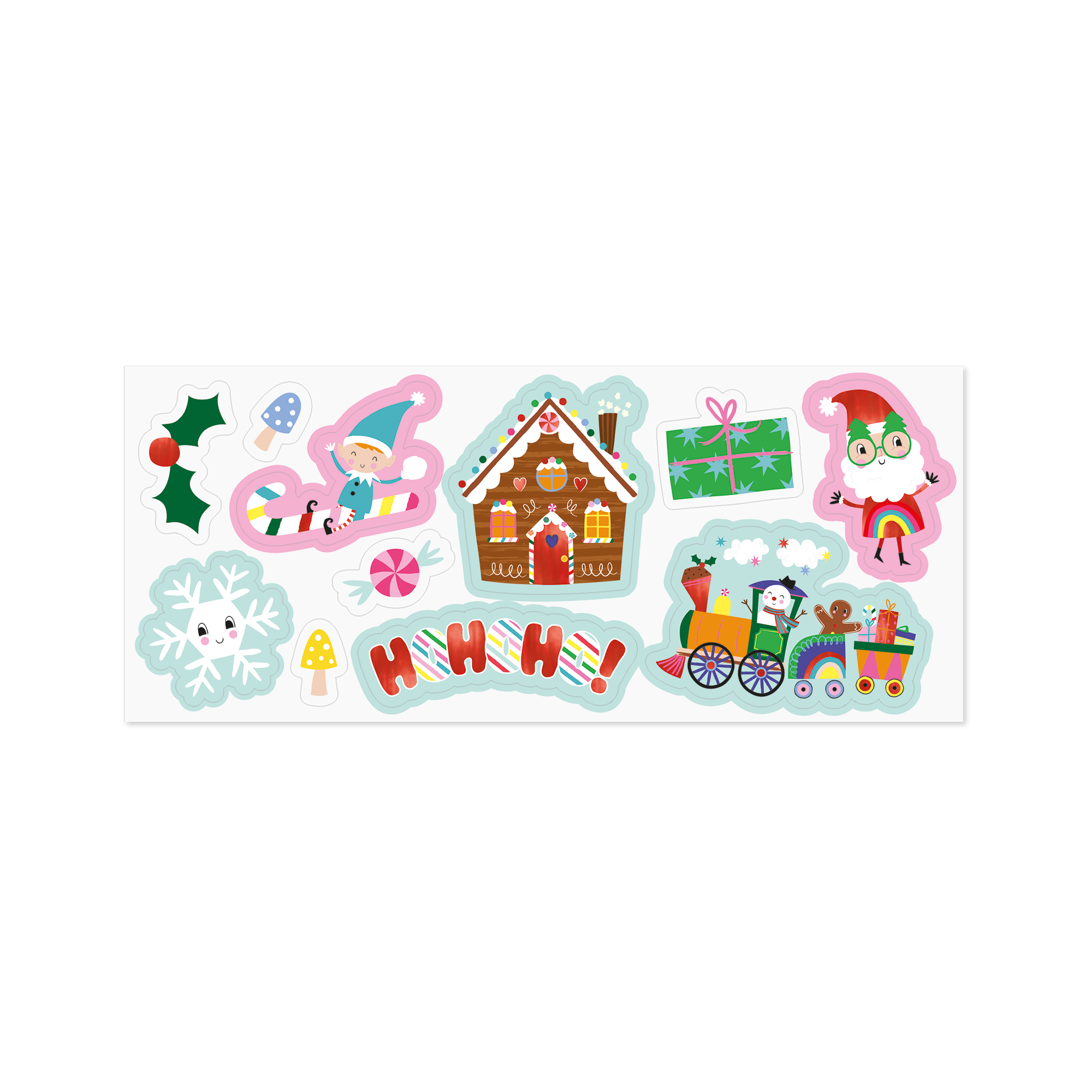 Christmas stickers with foil details