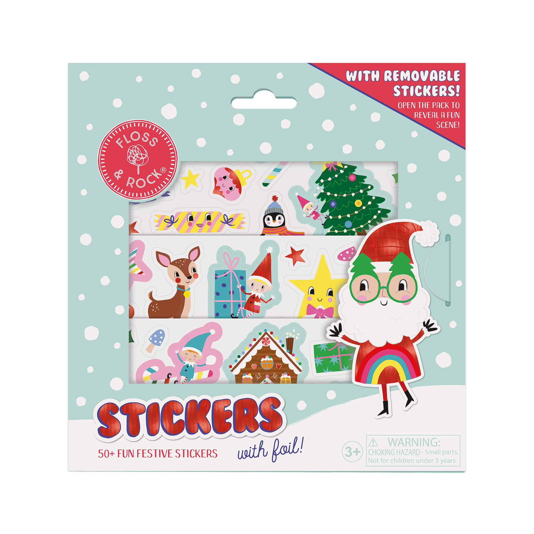 Christmas stickers with foil details