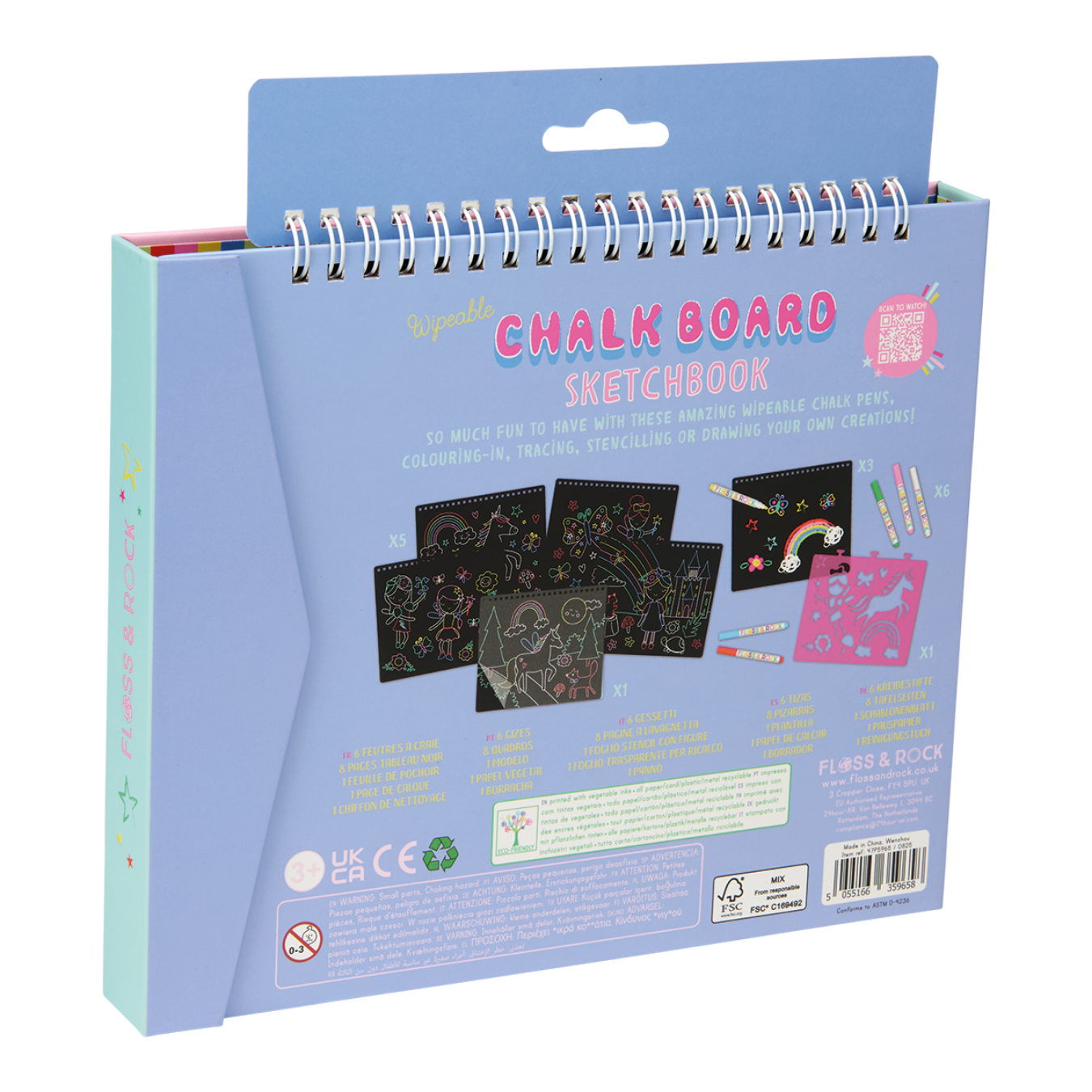 Chalk Board Sketchbook - Rainbow Fairy