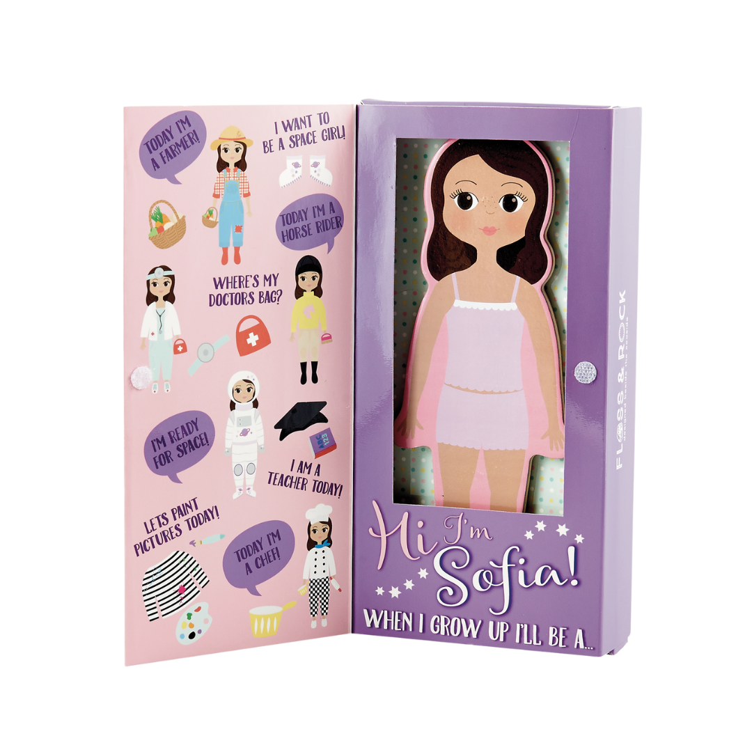 Wooden Magnetic Dress Up Doll - Sofia