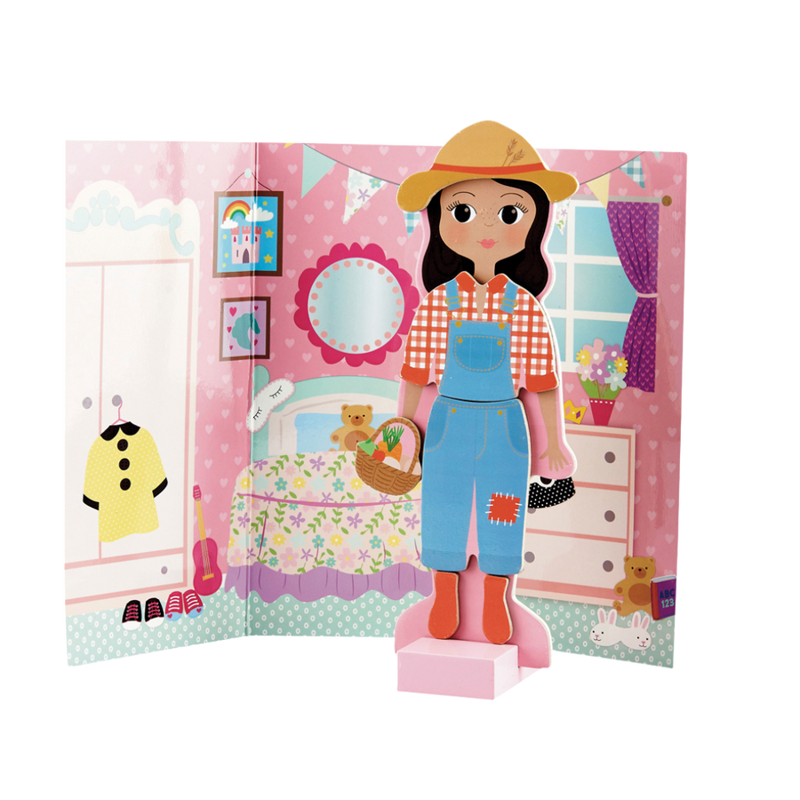Wooden Magnetic Dress Up Doll - Sofia