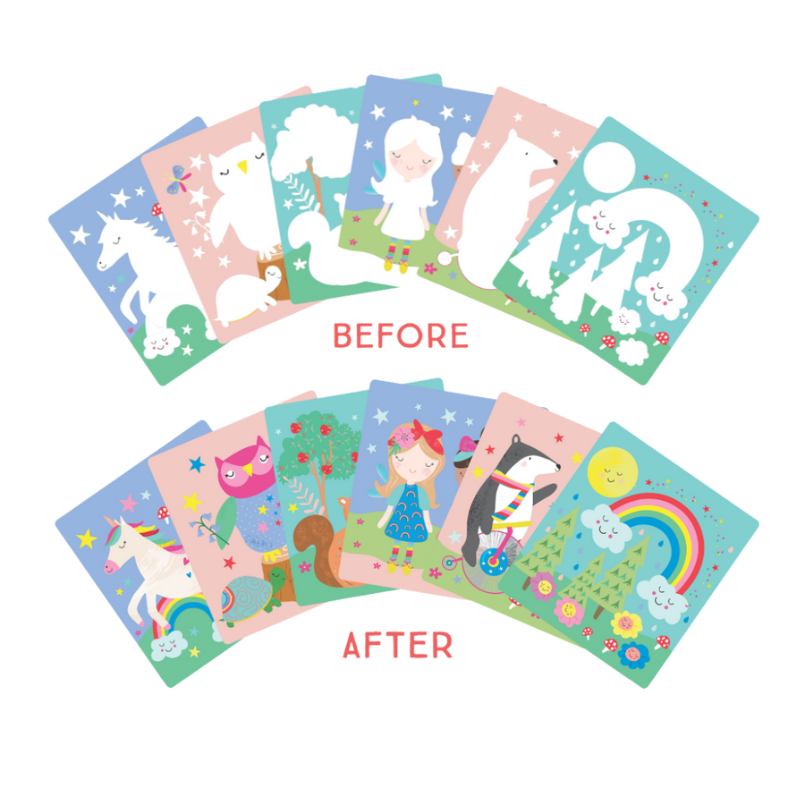Magic Colour Changing Watercard Easel and Pen - Rainbow Fairy