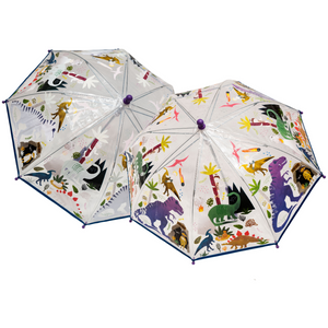 Transparent Colour Changing Umbrella - Dino