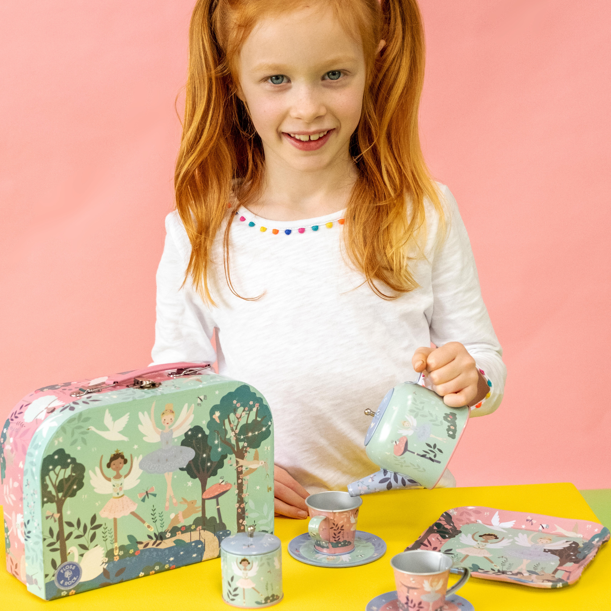 Woodland tin tea set deals