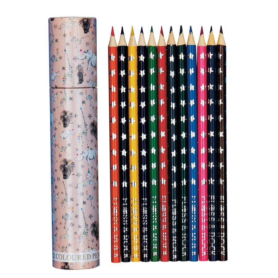 Coloured Pencils 12 Pack - Party Animals