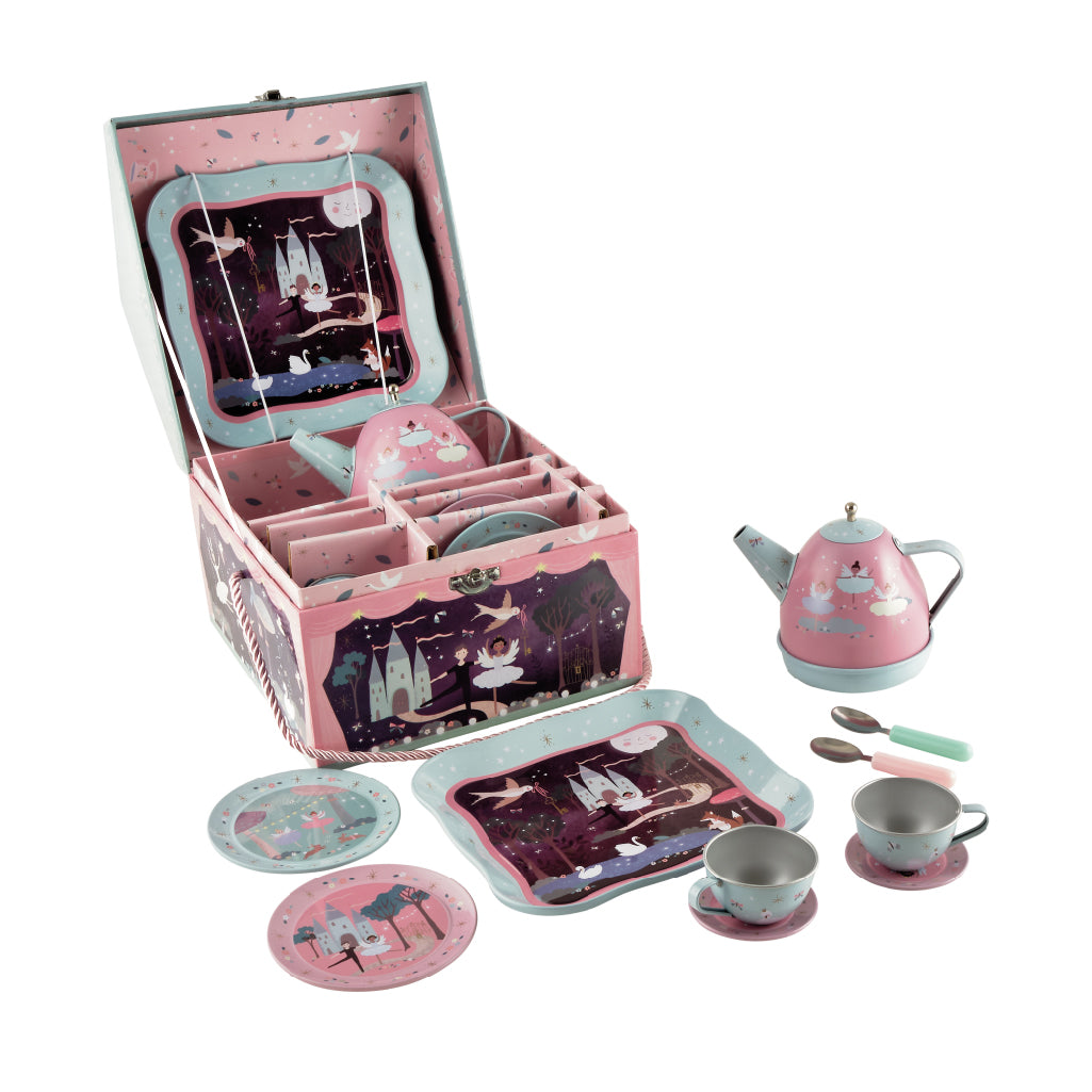 Musical Tin Tea Set 11 Piece Enchanted Eco-friendly gifts