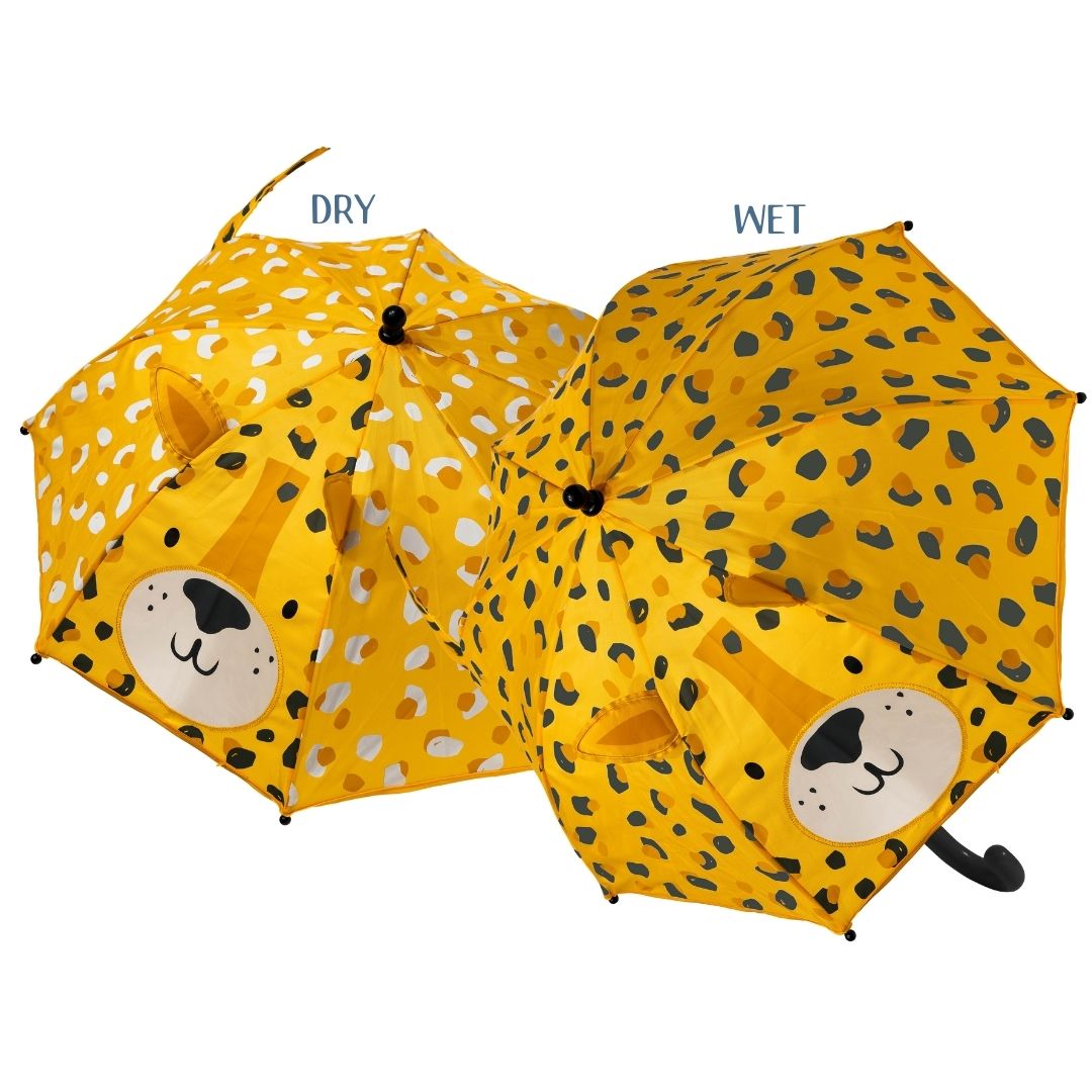 Colour Changing 3D Umbrella - Leopard